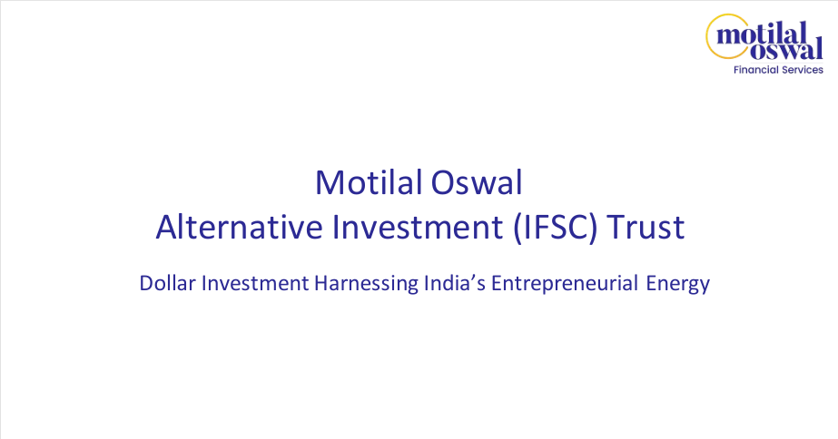 Motilal Oswal Alternative Investment (IFSC) Trust - Page 1